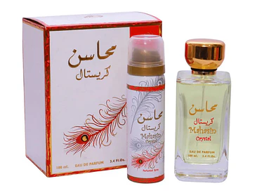 Mahasin Crystal Lattafa Edp 100ML Unisex . 1