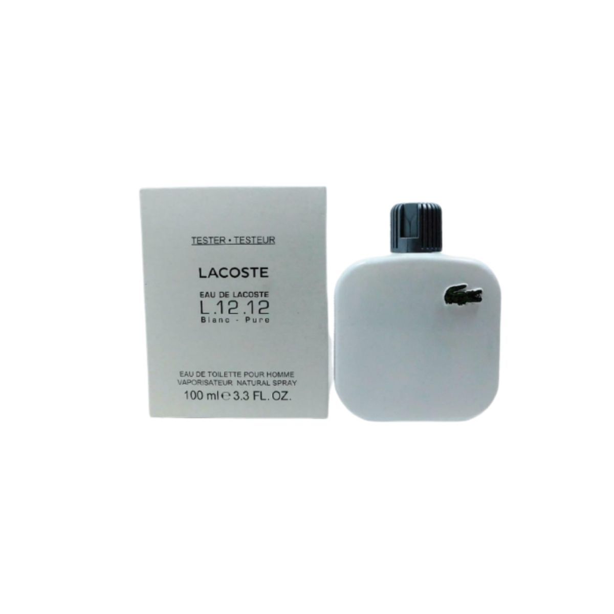 Lacoste L.12.12 Blanc  Pure Edt 100 Ml Hombre Tester 1
