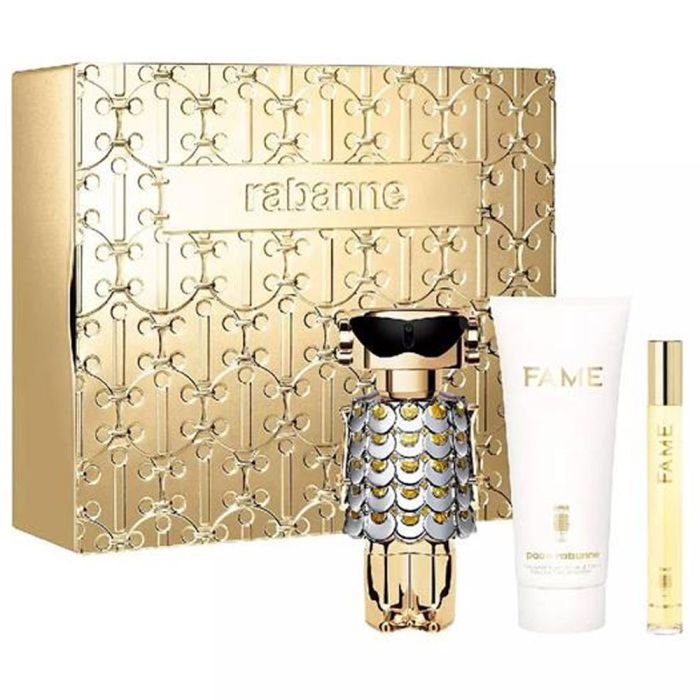 Set para Mujer Rabanne Fame EDP 80ml +10ml.+ Body Lotion  (caja metalica) 1