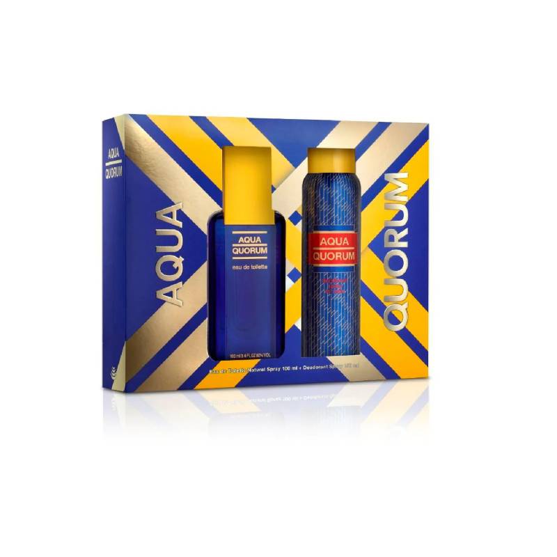 Estuche Aqua Quorum Edt 100 + 150ml Deodorant Hombre 1