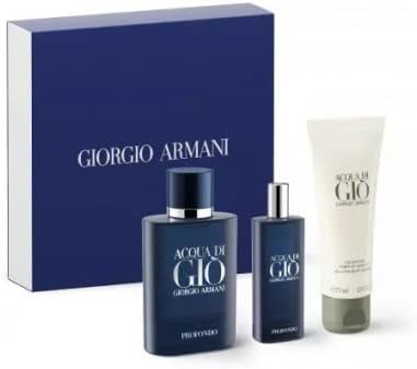 GIORGIO ARMANI ACQUA DI GIO PROFONDO EDP 75 ML + MINI 15 ML + GEL 75 ML SET REGALO 1