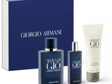 GIORGIO ARMANI ACQUA DI GIO PROFONDO EDP 75 ML + MINI 15 ML + GEL 75 ML SET REGALO 1
