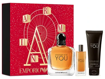 Estuche Emporio Armani Stronger With You Edt 100 ml + 15 ml + Gel 75 ml 1