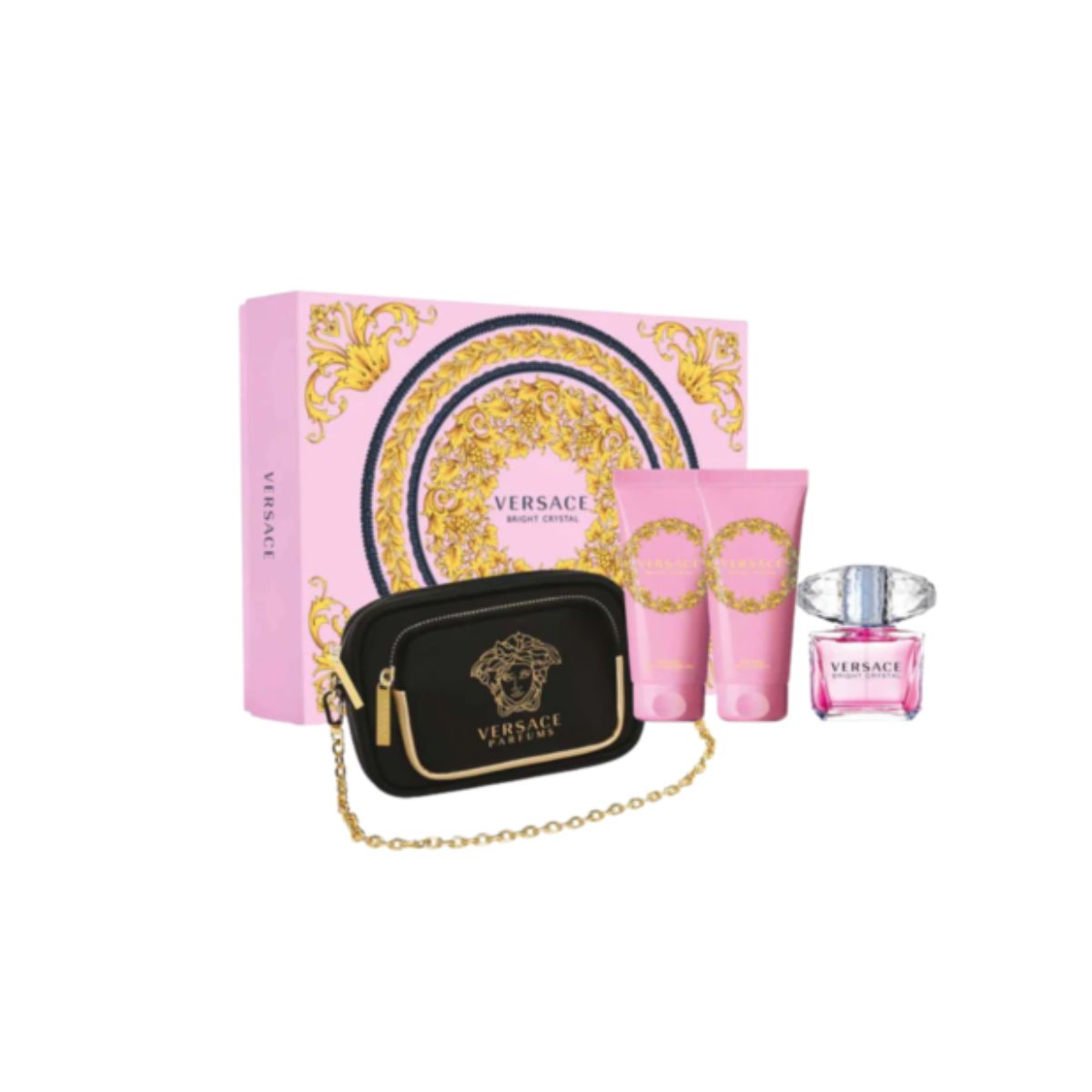 ESTUCHE BRIGHT CRYSTAL VERSACE EAU DE TOILETTE 90 ML + GEL DE DUCHA 100 ML + BODY LOTION 100 ML + ESTUCHE 1