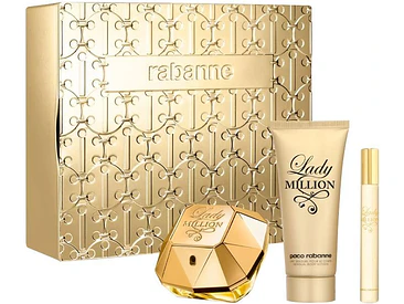 Rabanne Lady Million 80ml EDP, 100ml Body Lotion & 10ml Travel Spray Gift Set Mujer 1