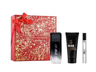 Set Carolina Herrera 212 VIP Black EDP 100ml + 10ml + Shower Gel 1