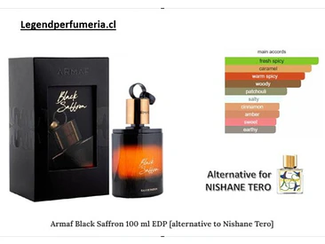 Black Saffron Dupes Nishane Tero Armaf EDP 100 ML (U) 1