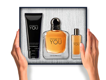 Estuche Stronger With You 100 ML+15 ML+75 ML Body Shampoo Giorgio Armani EDT (H) 2