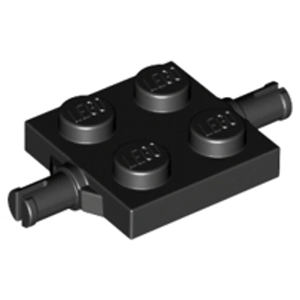 Placa modificada de 2 x 2 con soporte para ruedas 1