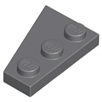 Cuña, placa 3 x 2 derecha