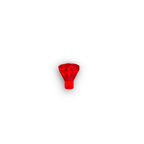 Diamante 8 puntas - TRANS ROJO