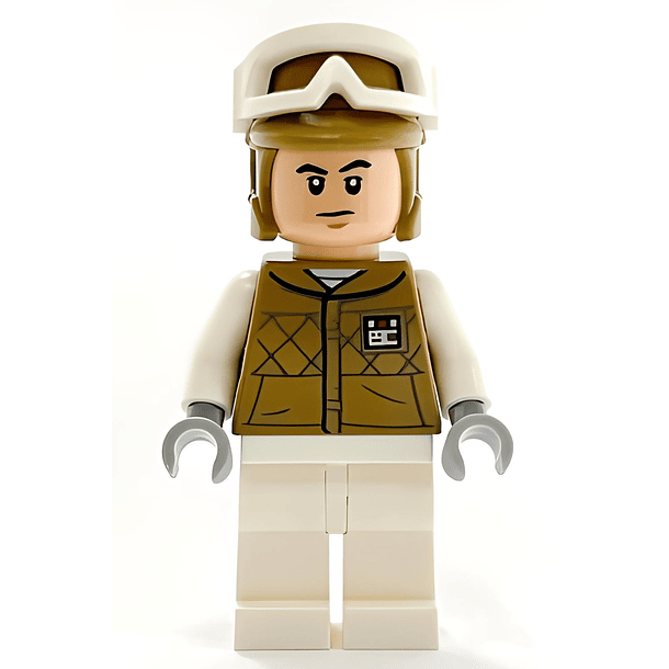 Hoth Rebel Trooper Dark Tan Uniform and Helmet, White Legs