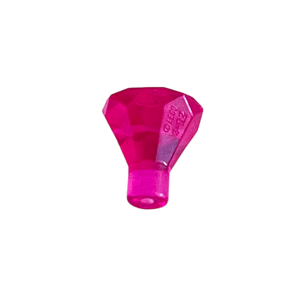 Rock 1 x 1 Jewel 24 Facet - Trans Pink