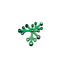 Plantas , hojas de planta 6 x 5 Verde Oscuro