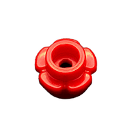 Flor Redonda 1 x 1 con Borde (5 Pétalos)  Rojo