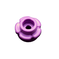 Flor Redonda 1 x 1 con Borde (5 Pétalos)  Púrpura