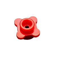 Flor Redonda 1 x 1 con Borde ( 4 Pétalos) Rojo