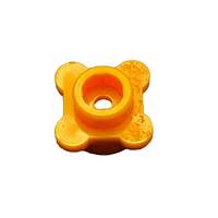 Flor Redonda 1 x 1 con Borde ( 4 Pétalos) Amarillo