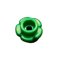 Flor Redonda 1 x 1 con Borde (5 Pétalos) Verde Oscuro