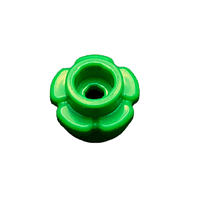 Flor Redonda 1 x 1 con Borde (5 Pétalos) Verde 