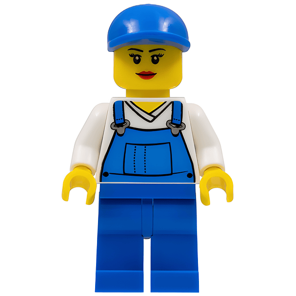 Trabajadora con overol y gorra 