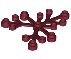 Hojas de plantas 6 x 5 Rojo oscuro