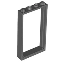 Puerta, marco 1 x 4 x 6 con 2 orificios en la parte superior e inferior