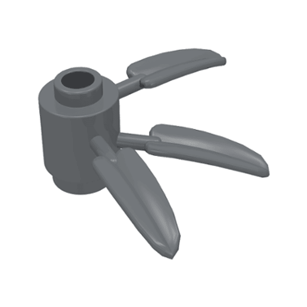 Planta, Redonda 1 x 1 con 3 Hojas de Bambú 2