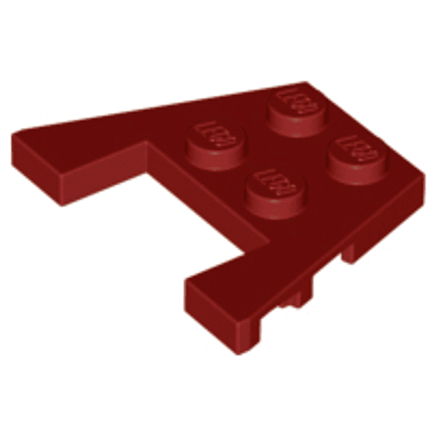 Cuña, placa 3 x 4 con muescas para pernos 5