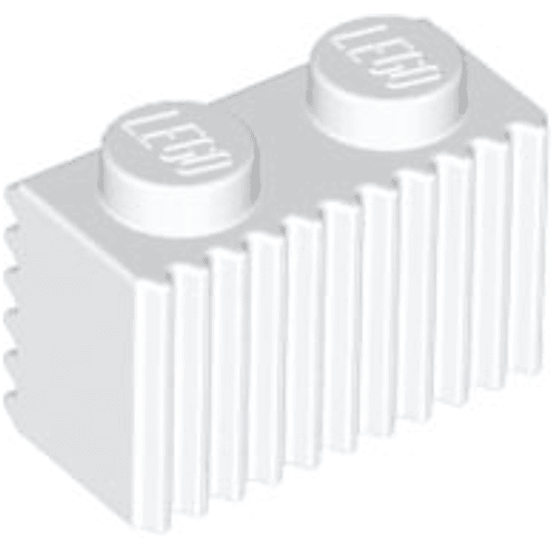 Brick Modificado 1 x 2 con Rejilla / Perfil Estriado 3