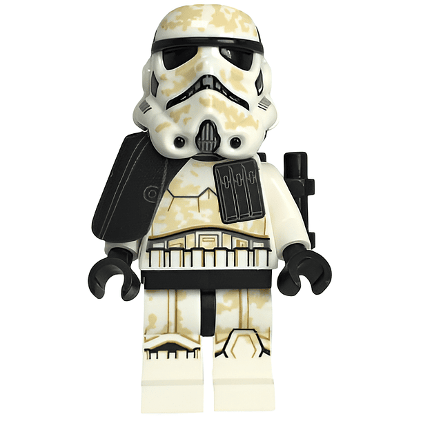 Sandtrooper (Soldado) – Casco de Doble Moldeo, Hombrera Negra, Mochila y Manchas de Arena