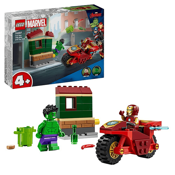 Iron Man con bicicleta y Hulk 2