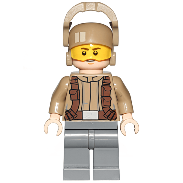 Soldado de la Resistencia - Chaqueta marrón oscuro, ceño fruncido, cejas fruncidas