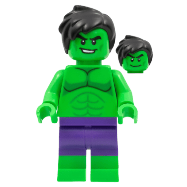 Hulk - Minifigura, pantalones morado oscuro