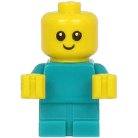 Bebé - Cuerpo turquesa oscuro con manos amarillas