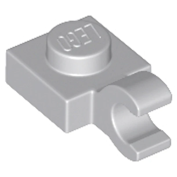 Placa modificada 1 x 1 con clip abierto en forma de O (agarre horizontal)