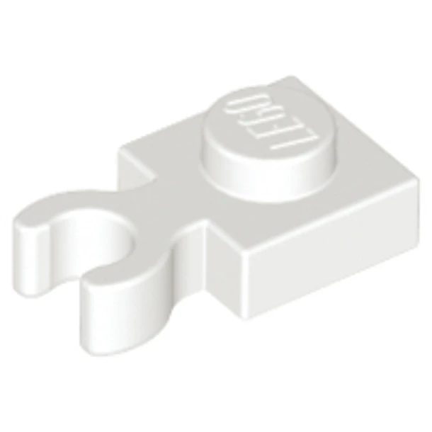 Placa modificada 1 x 1 con clip O abierto grueso (agarre vertical)