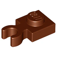 Placa modificada 1 x 1 con clip O abierto grueso (agarre vertical)