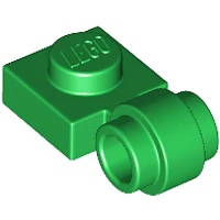 Placa modificada de 1 x 1 con accesorio de luz - Anillo grueso