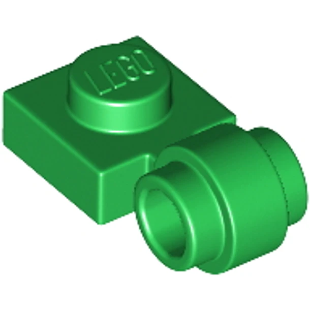 Placa modificada de 1 x 1 con accesorio de luz - Anillo grueso