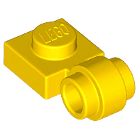Placa modificada de 1 x 1 con accesorio de luz - Anillo grueso