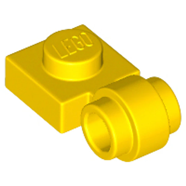 Placa modificada de 1 x 1 con accesorio de luz - Anillo grueso