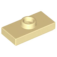 Placa modificada de 1 x 2 con 1 espárrago con ranura y soporte inferior para espárrago (puente)