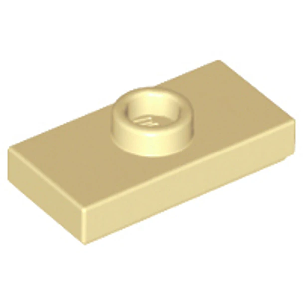 Placa modificada de 1 x 2 con 1 espárrago con ranura y soporte inferior para espárrago (puente)