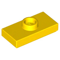 Placa modificada de 1 x 2 con 1 espárrago con ranura y soporte inferior para espárrago (puente)