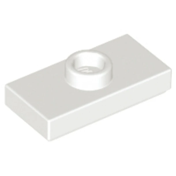 Placa modificada de 1 x 2 con 1 espárrago con ranura y soporte inferior para espárrago (puente)