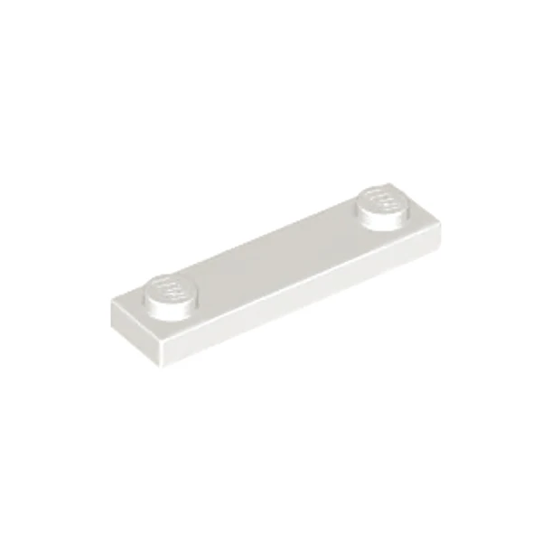 Placa modificada de 1 x 4 con 2 espárragos sin ranura