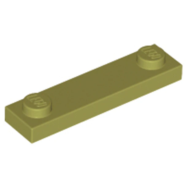 Placa modificada de 1 x 4 con 2 espárragos sin ranura
