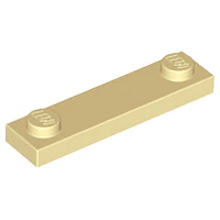Placa modificada de 1 x 4 con 2 espárragos sin ranura