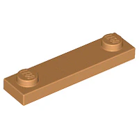Placa modificada de 1 x 4 con 2 espárragos sin ranura
